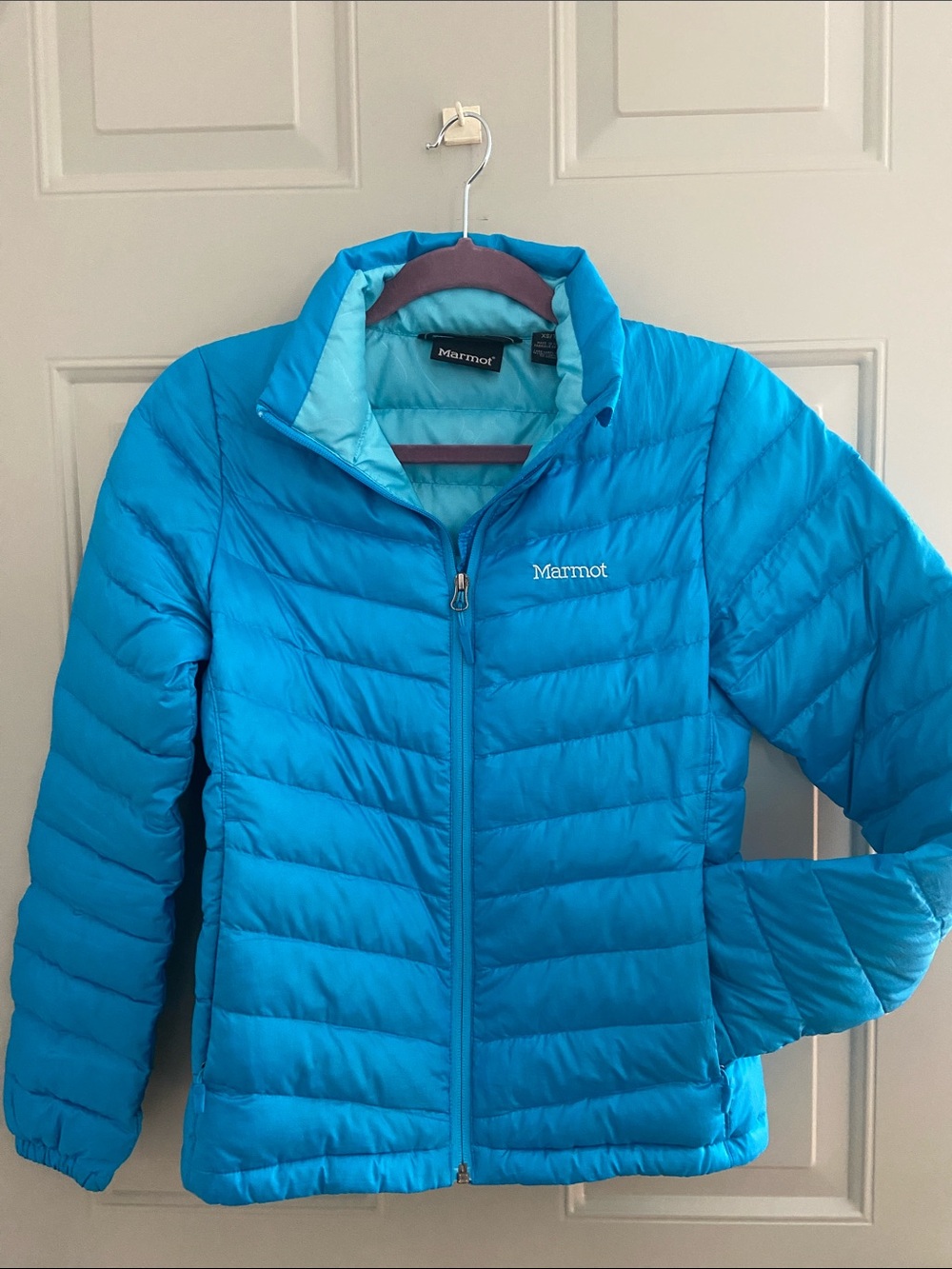 Marmot Women’s Blue Quilted Down Puffer Jacket